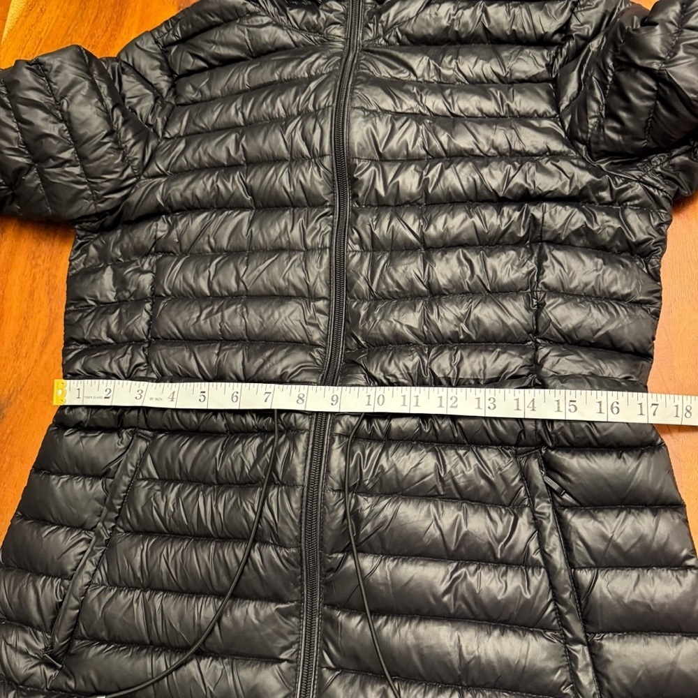 CONTEMPORAINS Lightweight Packable Winter Puffer Black Hooded Down Jacket Coat. - Picture 11 of 16